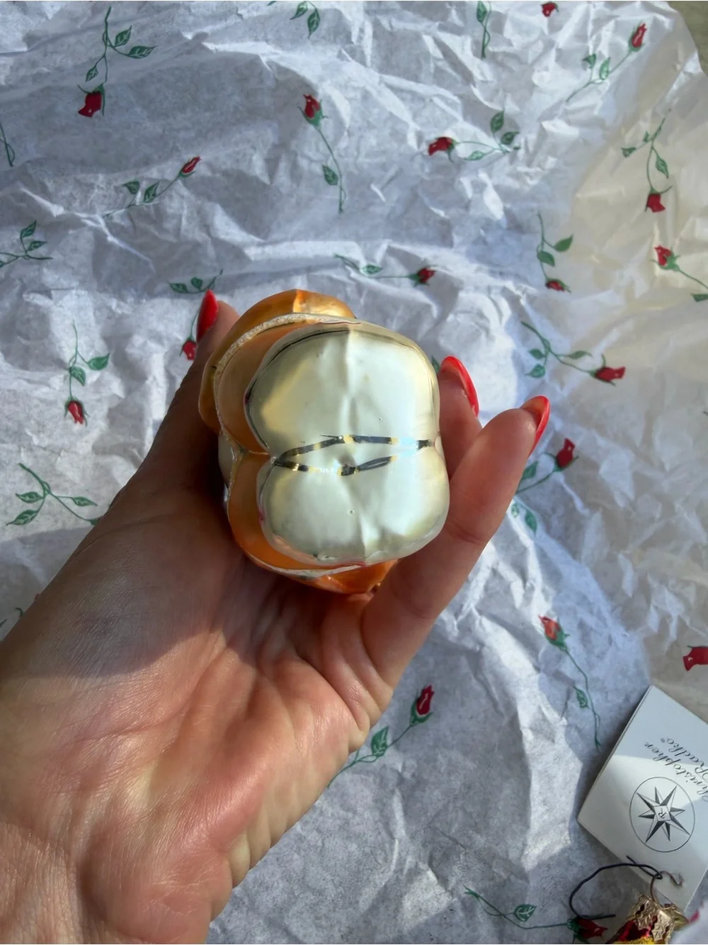 Christopher Radko 1994 Vintage Glass Santa Tennis Ornament Hand Blown Poland 🏷️